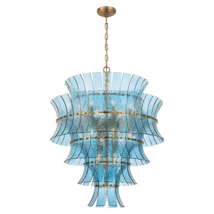 Crystorama Abigail 21-Light Chandelier Blue