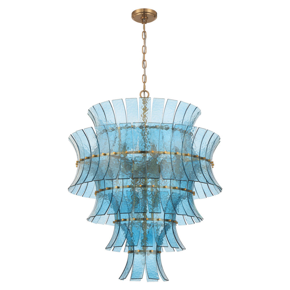 Crystorama Abigail 21-Light Chandelier Blue