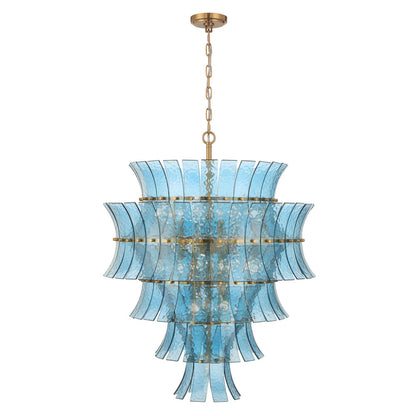 Crystorama Abigail 21-Light Chandelier Blue