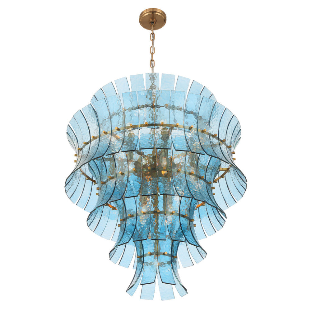 Crystorama Abigail 21-Light Chandelier Blue