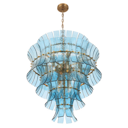 Crystorama Abigail 21-Light Chandelier Blue
