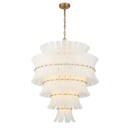 Crystorama Abigail 21-Light Chandelier White