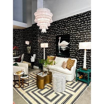 Crystorama Abigail 21-Light Chandelier White - lifestyle