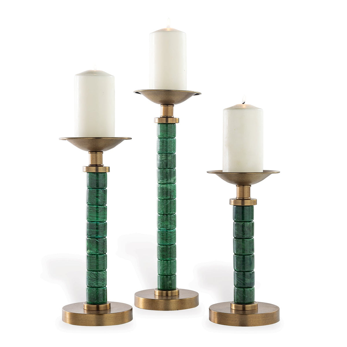 Port 68 Jade Garden Candlesticks Set of 3 view 2