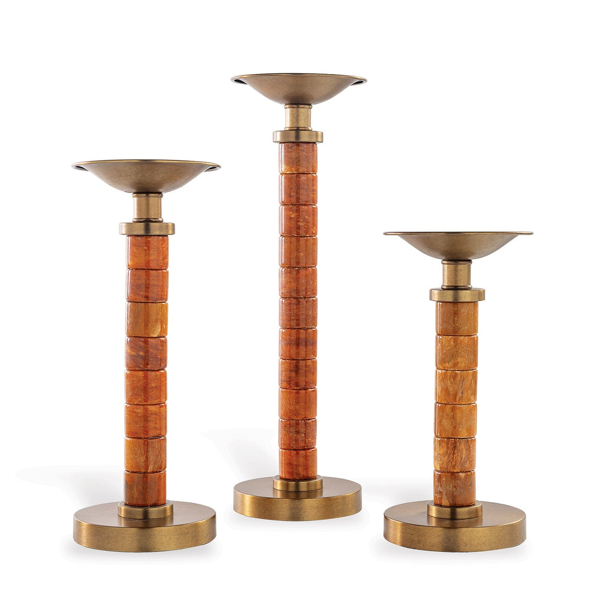 Port 68 Jade Garden Candlesticks Set of 3