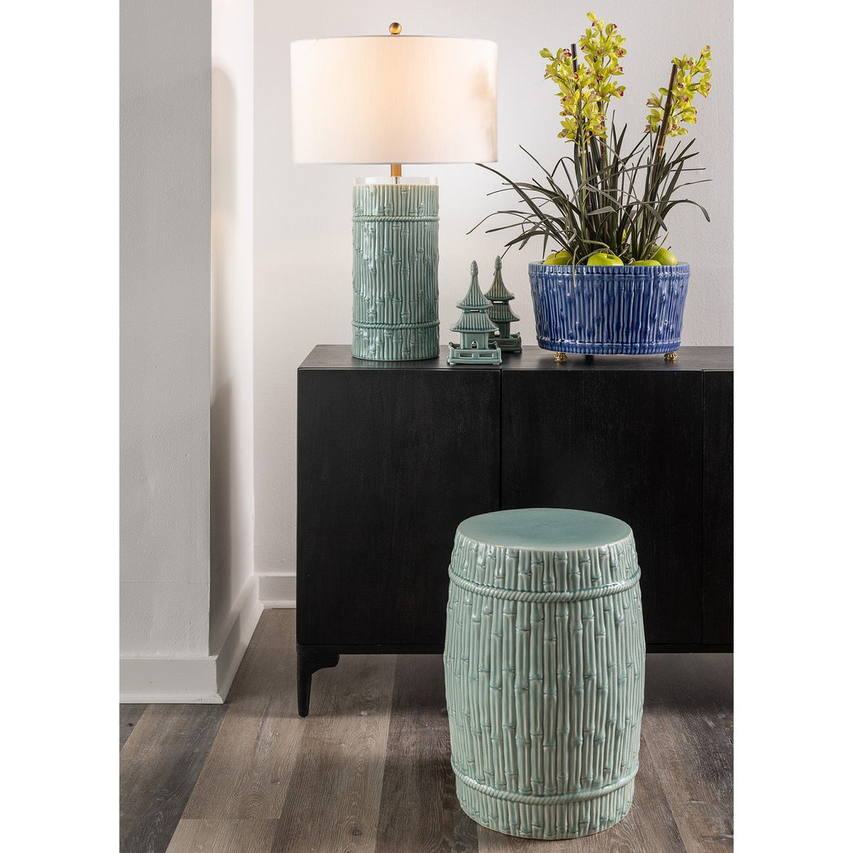 Port 68 Bamboo Garden Stool view 2