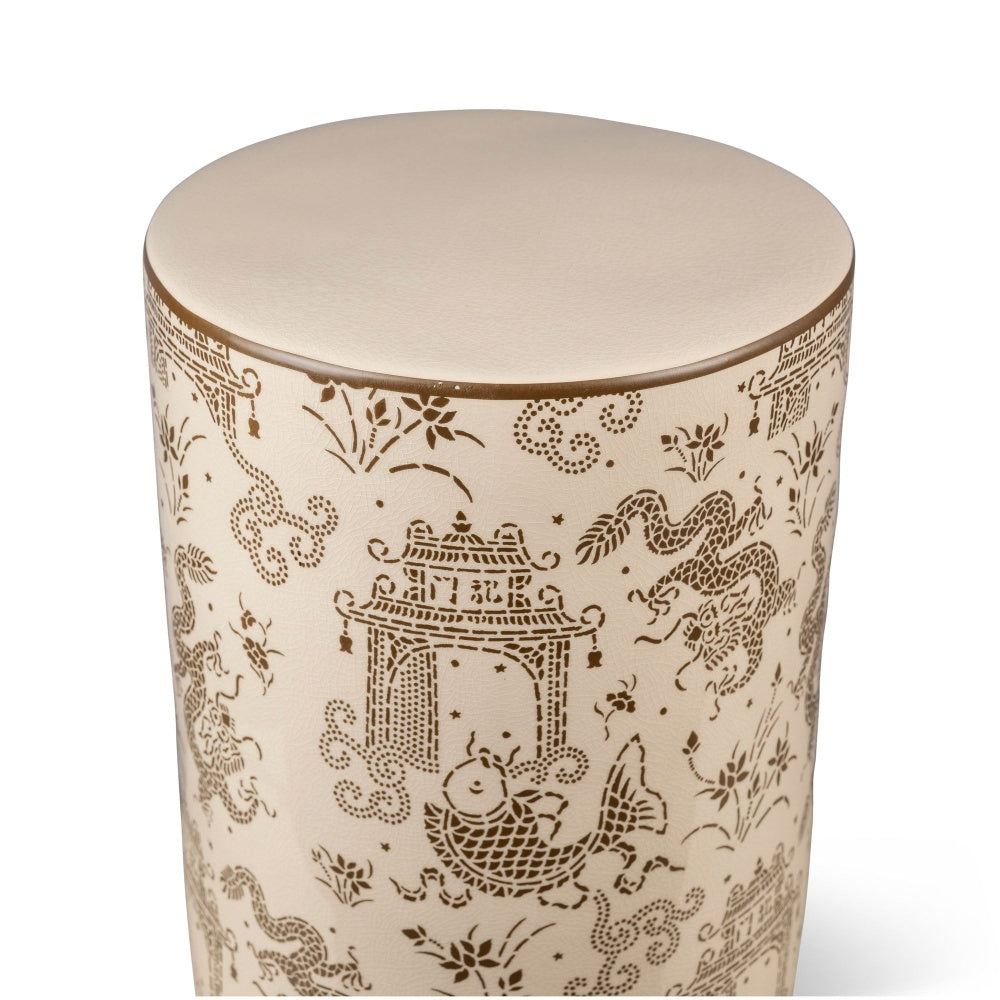 Port 68 Dragon Pagoda Garden Stool Mocha view 3