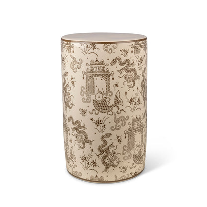 Port 68 Dragon Pagoda Garden Stool Mocha view 4