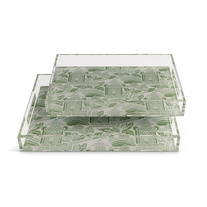 Port 68 Pagoda Garden Large Tray Set of 2