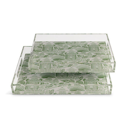 Port 68 Pagoda Garden Large Tray Set of 2