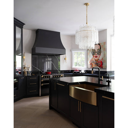 Libby Langdon Ackerly 8-Light Aged Brass Chandelier