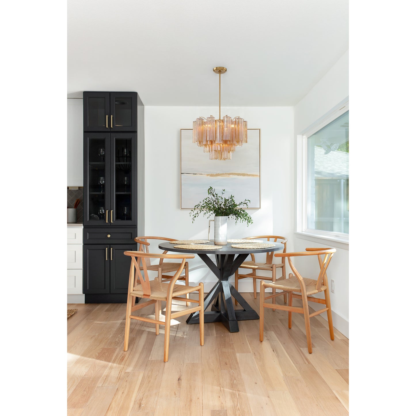 Addis 6 Light Aged Brass Chandelier