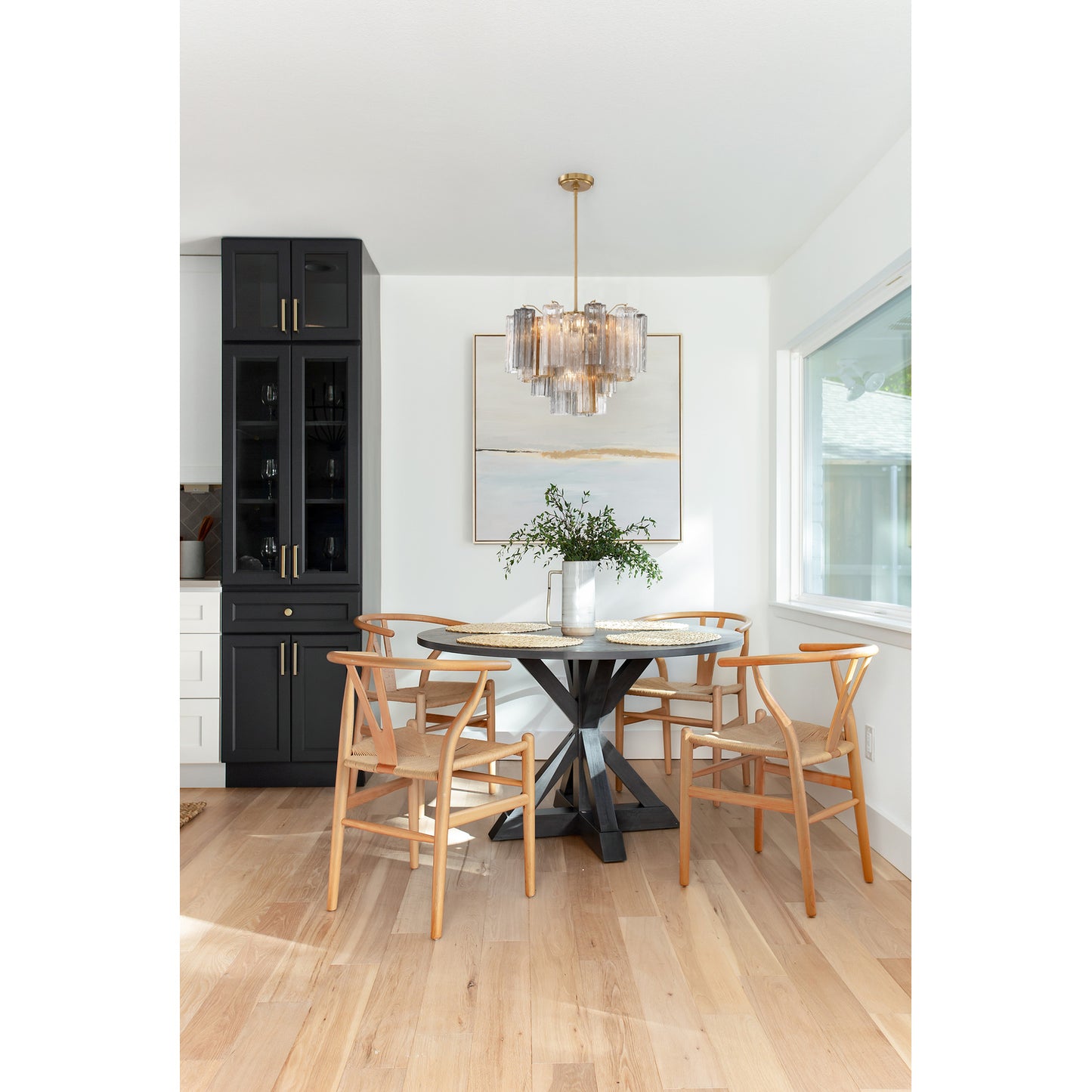 Addis 6 Light Aged Brass Chandelier