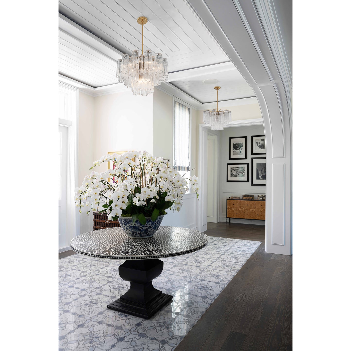 Addis 6 Light Aged Brass Chandelier