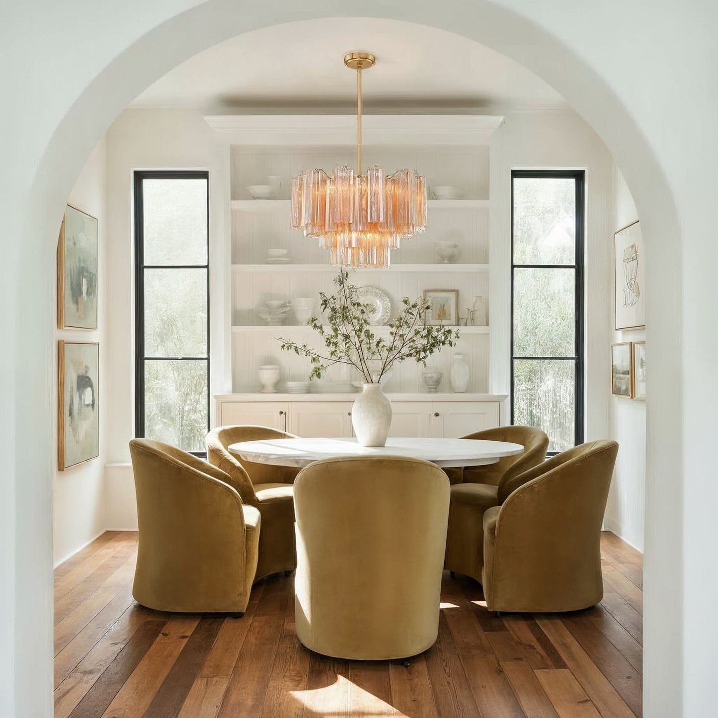 Addis 9 Light Aged Brass Chandelier