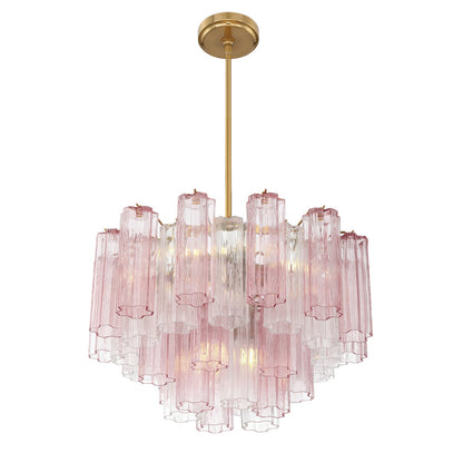 Crystorama Addis 22" 9-Light Chandelier Aged Brass Spring