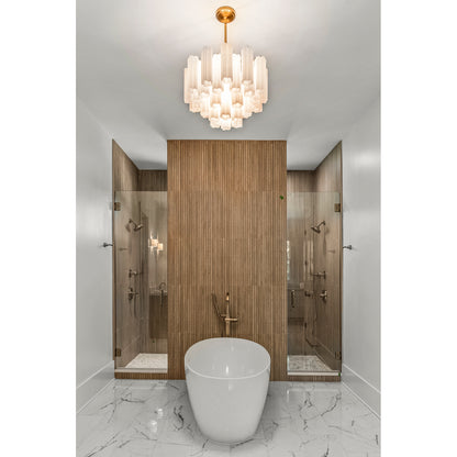 Addis 9 Light Aged Brass Chandelier