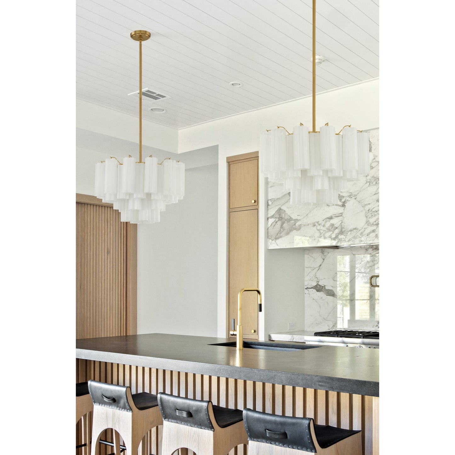 Addis 9 Light Aged Brass Chandelier