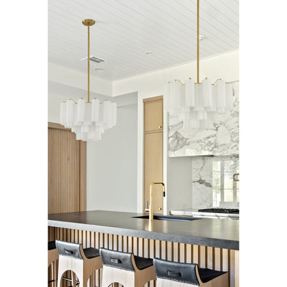 Addis 9 Light Aged Brass Chandelier