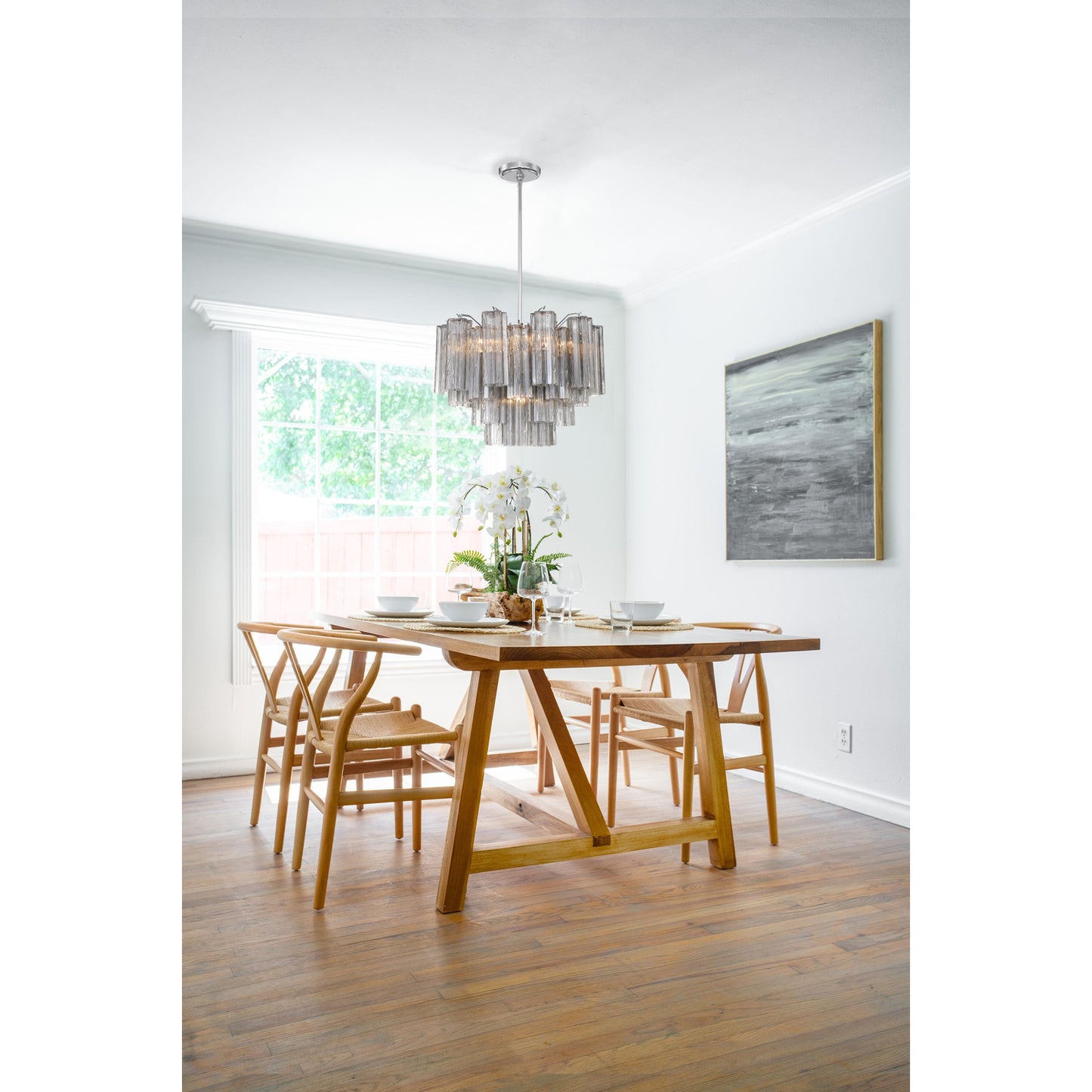 Addis 9 Light Aged Brass Chandelier
