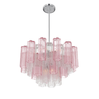 Crystorama Addis 22" 9-Light Chandelier Polished Chrome Spring