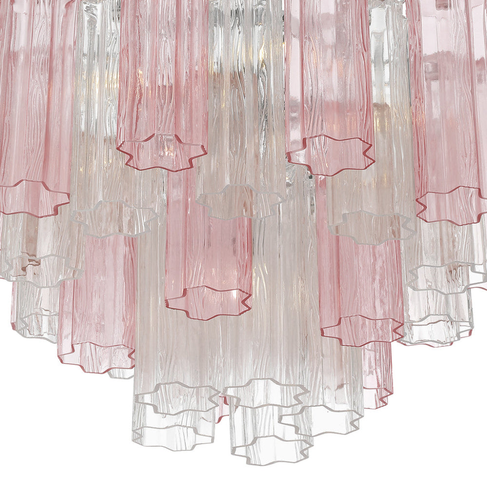 Crystorama Addis 22" 9-Light Chandelier Polished Chrome Spring