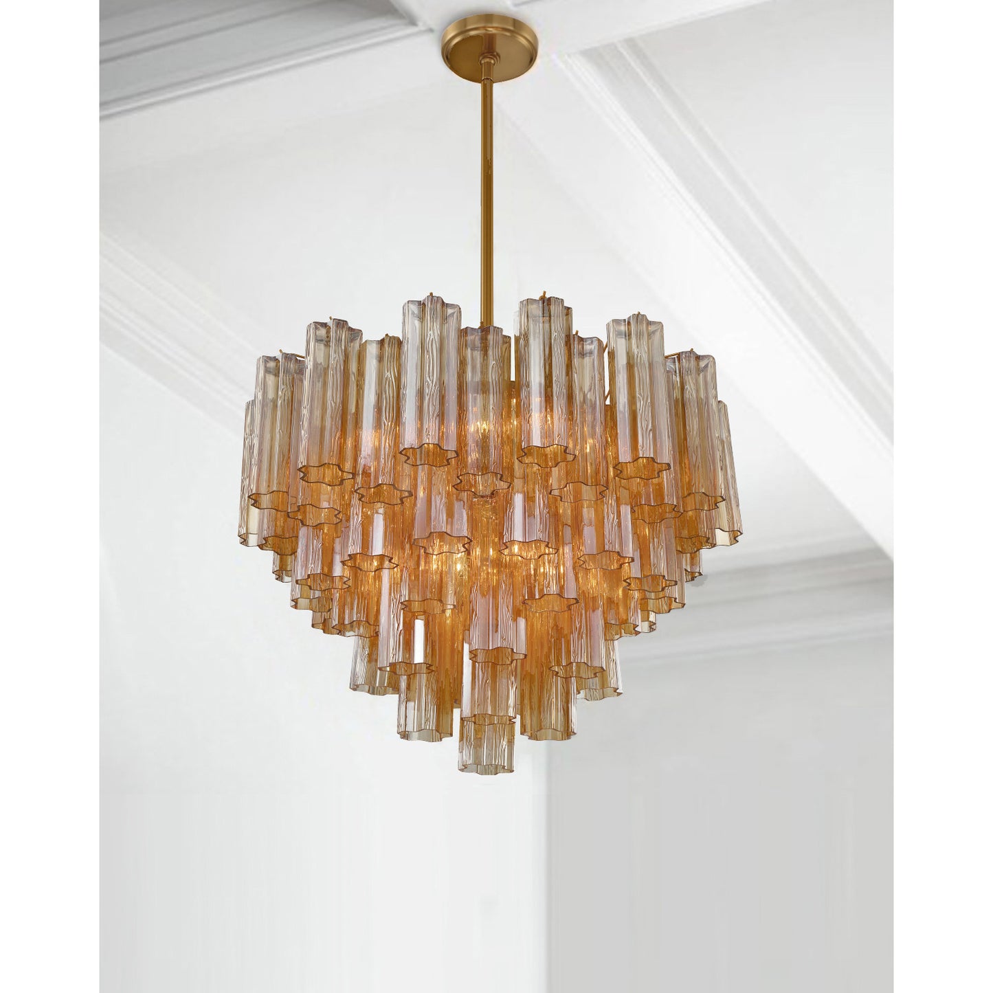 Addis 12 Light Aged Brass Chandelier