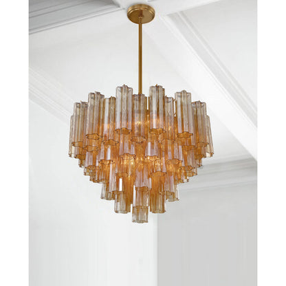 Addis 12 Light Aged Brass Chandelier