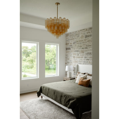 Addis 12 Light Aged Brass Chandelier