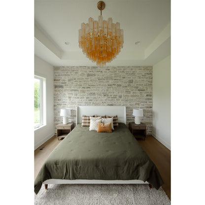 Addis 12 Light Aged Brass Chandelier