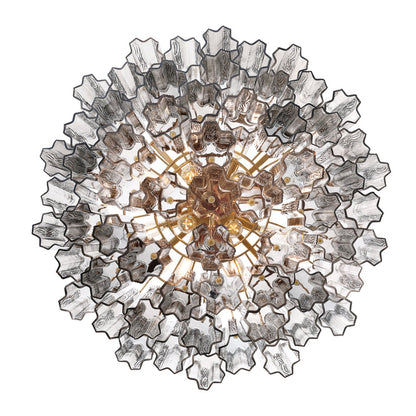 Crystorama Addis 26.75" 12-Light Chandelier Aged Brass Smoke