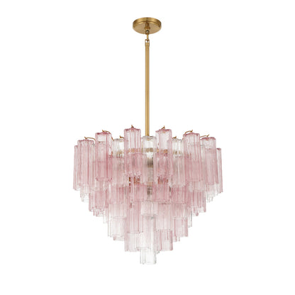 Crystorama Addis 26.75" 12-Light Chandelier Aged Brass Spring