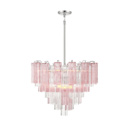 Crystorama Addis 26.75" 12-Light Chandelier Polished Chrome Spring