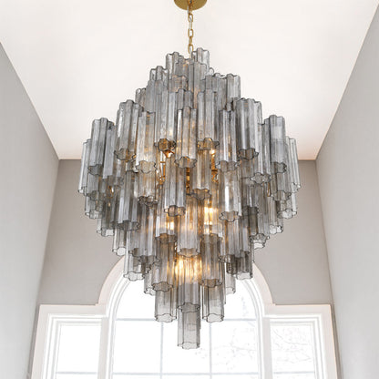 Crystorama Addis 31.5" 20-Light Chandelier Aged Brass Smoke lifestyle