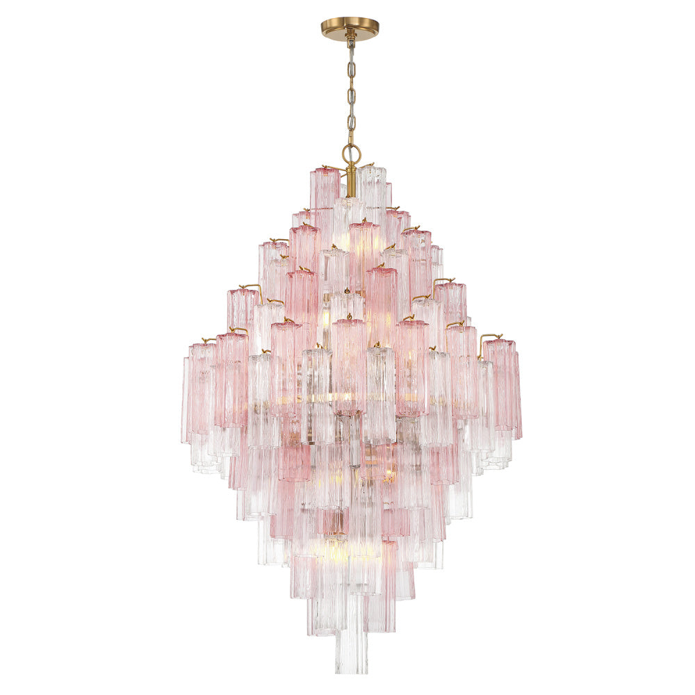 Crystorama Addis 31.5" 20-Light Chandelier Aged Brass Spring