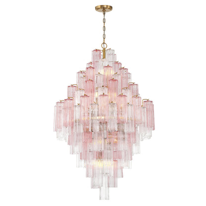 Crystorama Addis 31.5" 20-Light Chandelier Aged Brass Spring