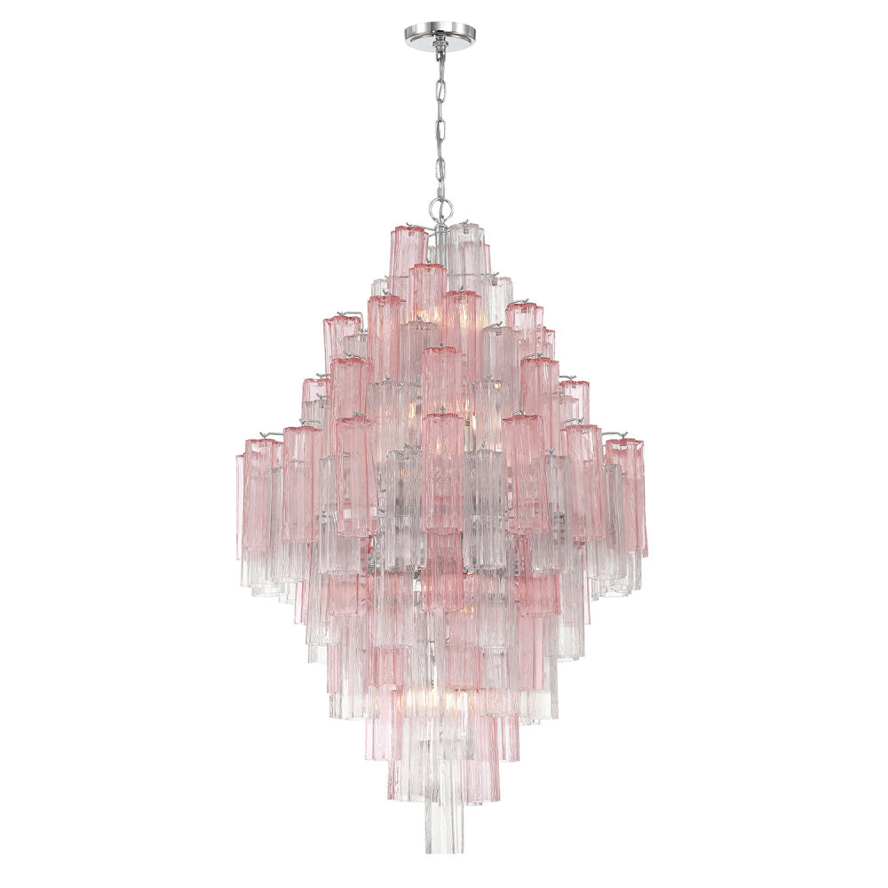 Crystorama Addis 31.5" 20-Light Chandelier Polished Chrome Spring