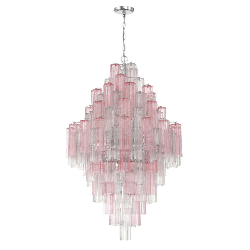 Crystorama Addis 31.5" 20-Light Chandelier Polished Chrome Spring