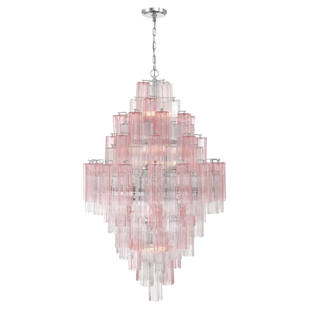 Crystorama Addis 31.5" 20-Light Chandelier Polished Chrome Spring