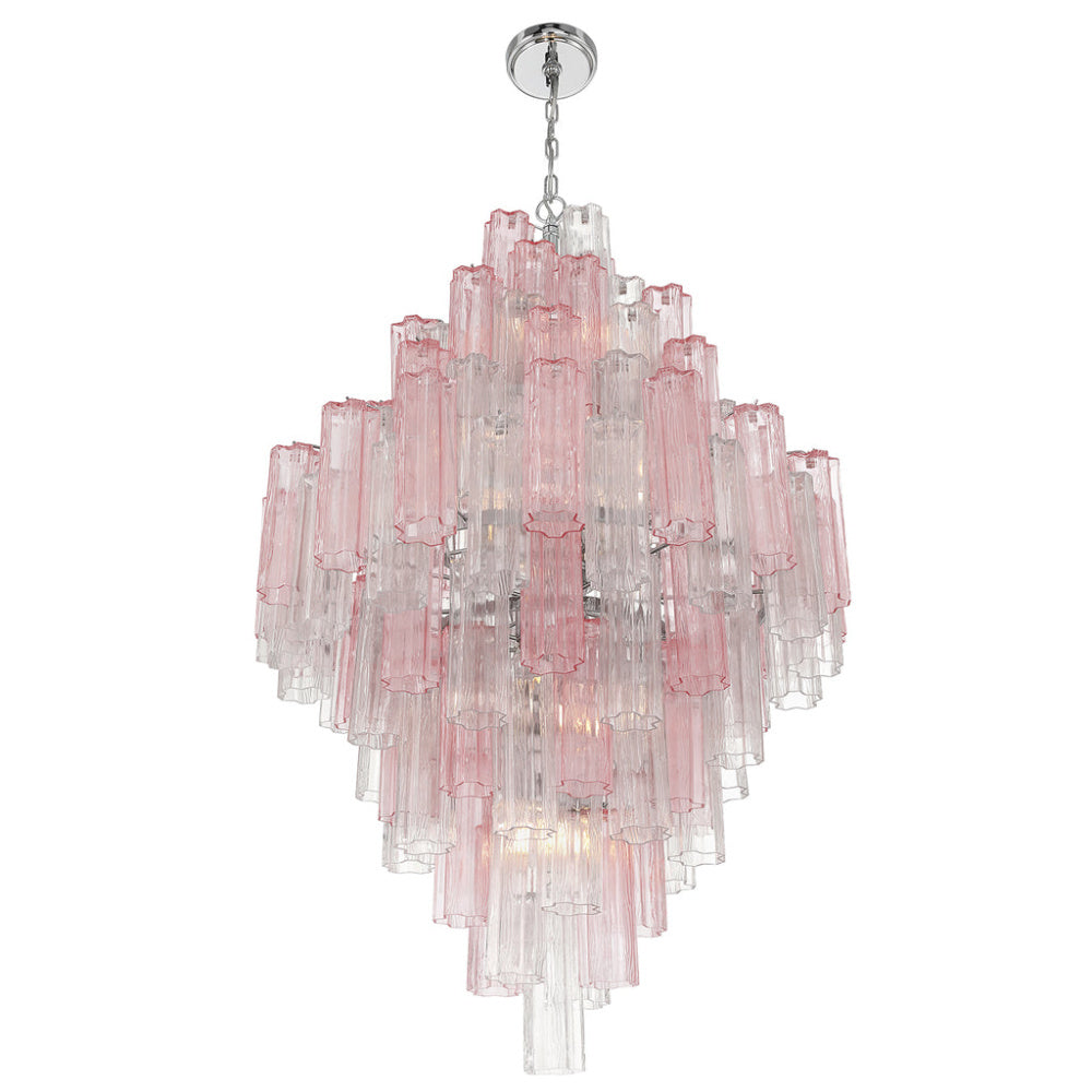 Crystorama Addis 31.5" 20-Light Chandelier Polished Chrome Spring
