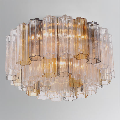 Addis 7 Light Aged Brass Flush Mount