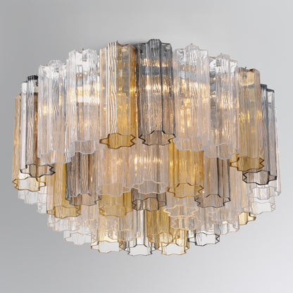 Addis 7 Light Aged Brass Flush Mount
