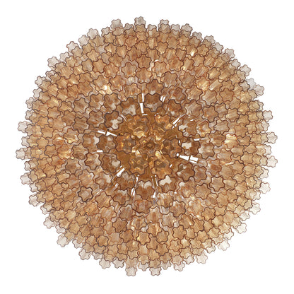 Crystorama Addis 62" 40-Light Chandelier Aged Brass Amber - detail