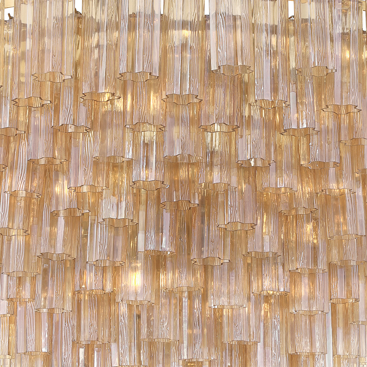 Crystorama Addis 62" 40-Light Chandelier Aged Brass Amber - detail