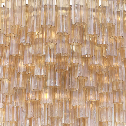 Crystorama Addis 62" 40-Light Chandelier Aged Brass Amber - detail