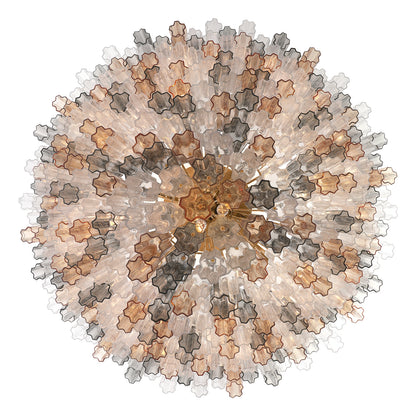Crystorama Addis 62" 40-Light Chandelier Aged Brass Autumn - detail