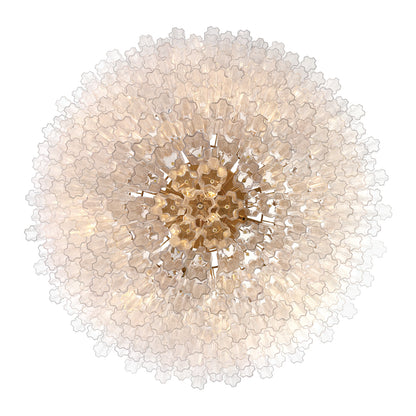 Crystorama Addis 62" 40-Light Chandelier Aged Brass Clear - detail