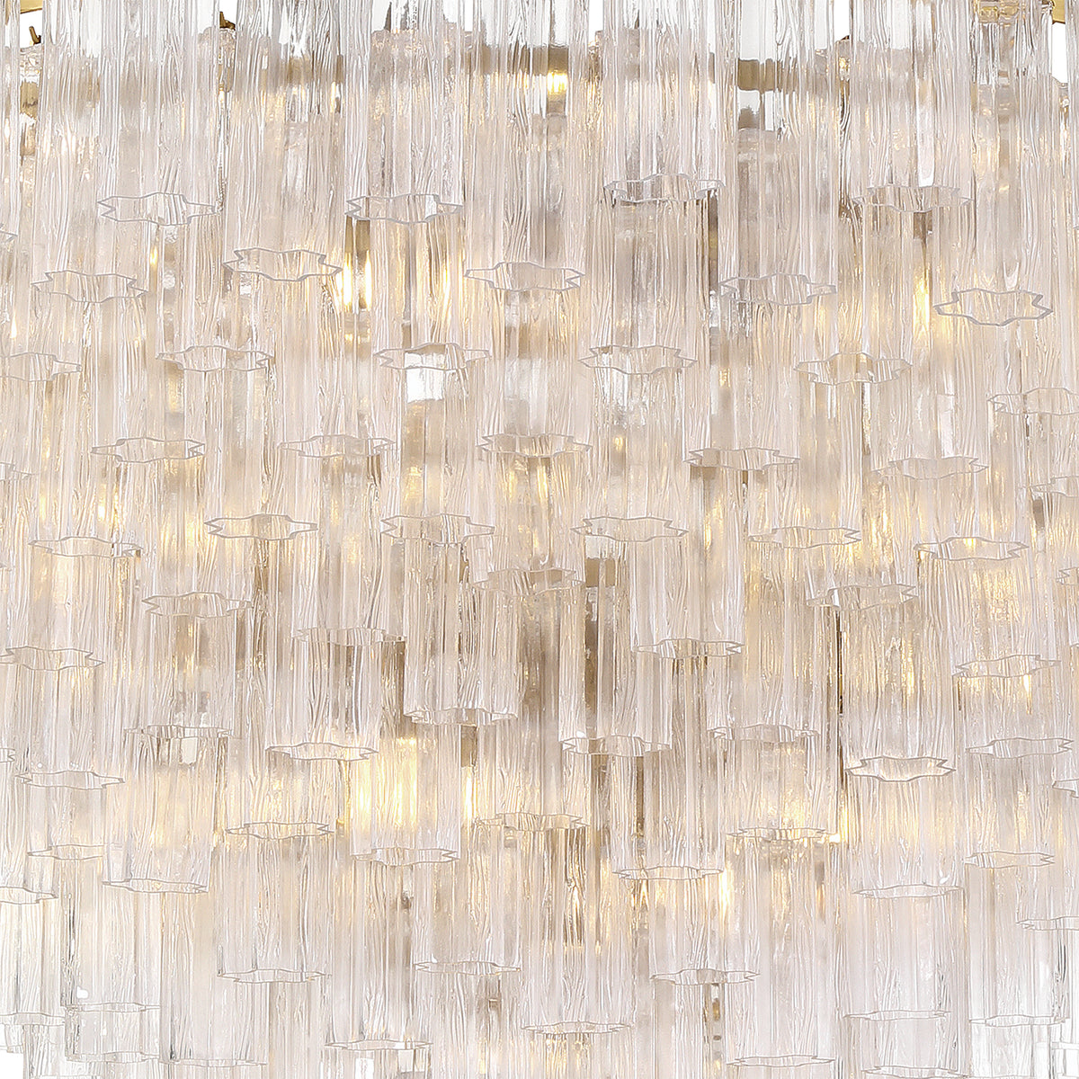 Crystorama Addis 62" 40-Light Chandelier Aged Brass Clear - detail