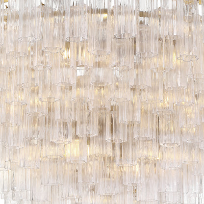 Crystorama Addis 62" 40-Light Chandelier Aged Brass Clear - detail