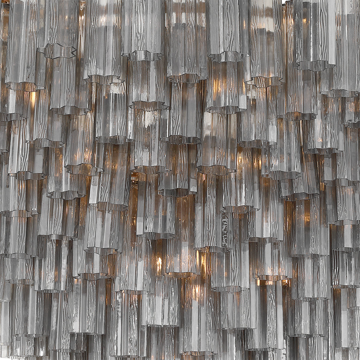 Crystorama Addis 62" 40-Light Chandelier Aged Brass Smoke - detail